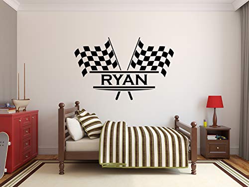 Vinilo decorativo de banderas personalizado negro 22"x14" miniatura 2