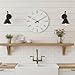 Crosstime Wall Clock White Marble Theme Modern Decorative Waterproof Glass Clock for Bathroom Kitchen Home, 12 Inch Battery Operated