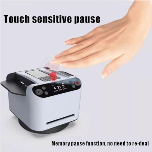 Shuffler automatico per carte e rivenditore, rotazione a 360 gradi, pulsanti wireless, display OLED, ultra silenzioso e ricaricabile per poker e giochi di carte