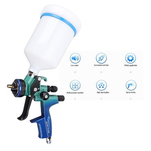 Pistola de pulverización HVLP de 600 ml con boquilla de 1.3 mm y diseño ligero 4