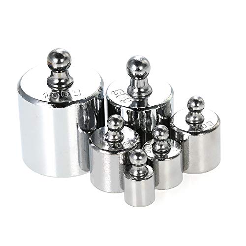 KKmoon 6 pcs Peso 5g 10g 2x20g 50g 100g Gramas de Precisão de Calibração Pesos Kit Conjunto Total de