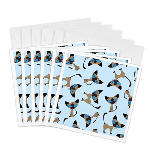 Cartes de vœux motif chat siamois bleu, le lot parfait pour accompagner vos cadeaux