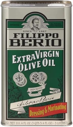 Filippo Berio Cold Pressed Extra Virgin Olive Oil, 101.4 Ounce Tin, Contains Polyphenols
