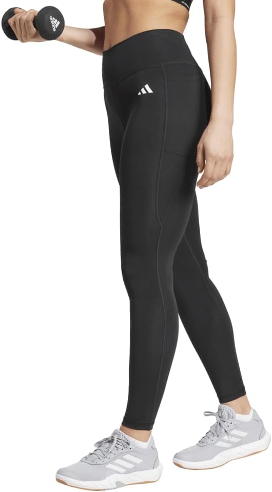 Adidas Womens Optime Essentials Stash Pocket Full Length LeggingsLeggings - Image 2