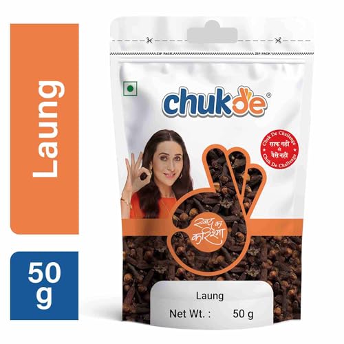 Image of Chukde - Cloves (Laung) | Indian Spice for Cooking, Biryani, and Curries - Natural Toothache Relief and Digestive Health Supplement - Anti-Inflammatory and Antimicrobial Herb - 50 Gram (Pack of 2)