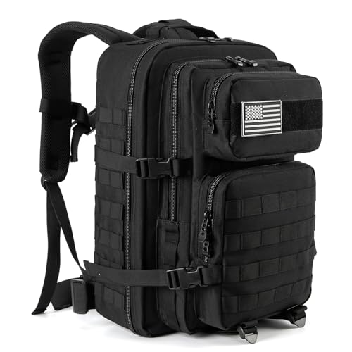 QT&QY Mochilas Militares Tácticas 45L Molle Mochila de asalto del ejército Bolsa Bug Out de 3 días mochila de senderismo para acampar