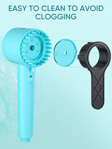 Image of Filtered Shower Head with Handheld, Showerhead with Filters Emerald green