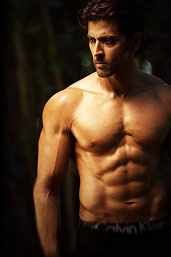 Image of Wall Poster Hrithik Roshan Actor (Canvas Print Poster 18 X 12 Inches, Multicolored)