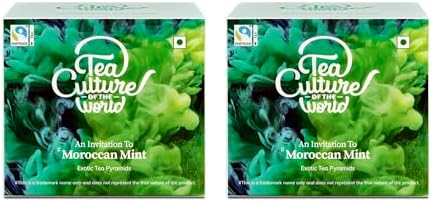 - Tea Culture of The World Moroccan Mint Tea | Herbal | Premium First Quality Green Teabags | Moroccan Green Tea Leaves | Mint Teabags, 32 Count
