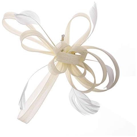 Elegant Flower Feather Fascinator with Clip Cover