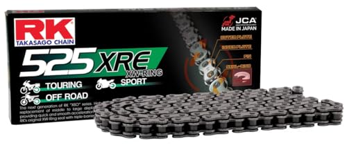 Cadena de acero RK 525XRE de 118 eslabones XW para moto deportiva