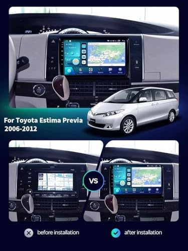 Radio multimedia 2 DIN para Toyota Estima con Mirror Link y manos libres Bluetooth 2