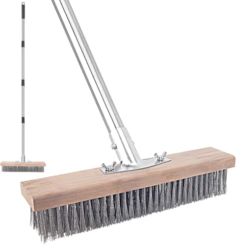 Wire Scrub Weed Brush with Long Handle