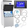 YAAKOV Commercial ice Maker Machine 550LBS/24H with 400lbs Bin Commercial Ice Machine Maker Air Cooled Clear Cube Ice for Restaurant Bar, 110V ice Maker Commercial