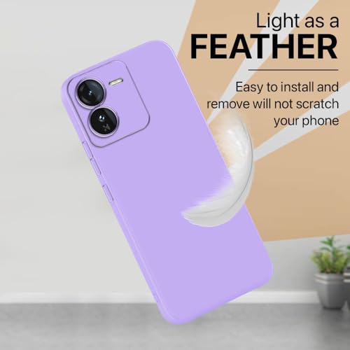 Image of Back Cover for iQOO Z9 5G | Full Camera Protection | Premium Liquid Silicon Case | Flexible Bumper Case for iQOO Z9 5G (Purple)