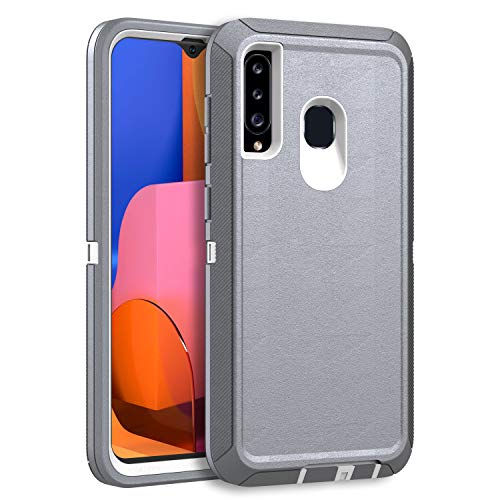 MXX Heavy Duty Case for Samsung Galaxy A20 / A30 Cases - (No Screen Protector) Drop Protection Tough Case for Galaxy A20 (Gray/White)