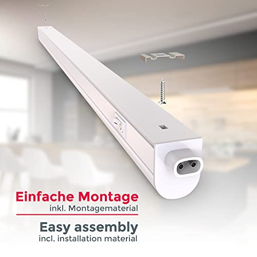 Réglette LED 15W haute luminosité 1200 Lm blanc neutre B.K.Licht pour meuble haut