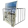 Metal Record Rack - 10.2 x 4.7 x 4.7inch Black Iron Vinyl Record Stand Holder, File Organizer, Bookshelf Newspaper Holder, Art Desktop Organizer Rack For Vinyl Records, Books, Folders #5