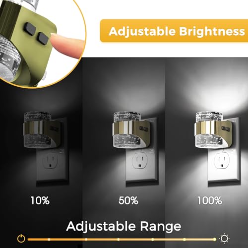 Image of L LOHAS LED 2 Pack 3CCT Night Lights Plug into Wall, 3000K /4000k /5000K Adjustable Color Temperature Night Light,Bubble Nightlight with Dusk to Dawn Sensor for Rooms Bathroom Hallway