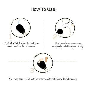 mCaffeine Exfoliating Gloves for Body Cleansing and Scrubbing | Bath Glove - made of 100% Natural Fibre | Gentle on the Skin | Sustainable, Unisex | Easy to Use 5 41mfjwCzUML. SL500 . SS300