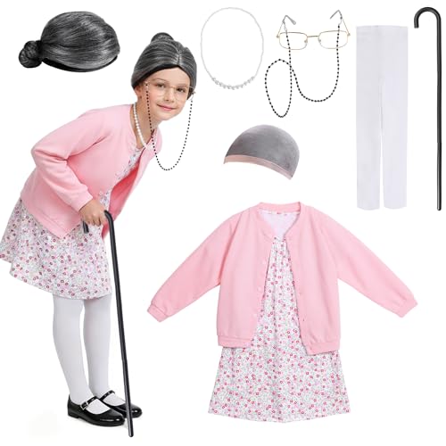 Disfraz Niña Abuela 9 Pzs Talla 8-10 Años miniatura 1