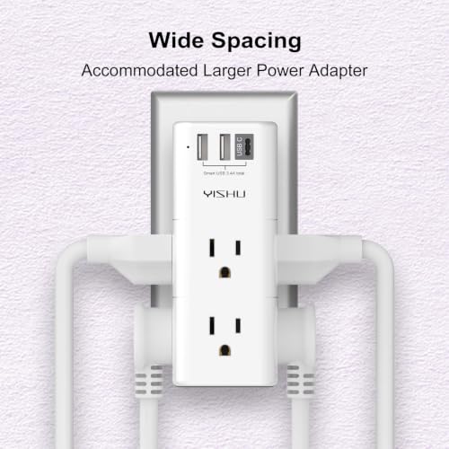 Image of Universal Extension Board with USB | Multi Plug Socket Extension Cord | 6 in 1 Spike Guard with Type-C Fast Charging | Heavy Duty Extension Box with Individual Switch, Surge Protector (Neutral)
