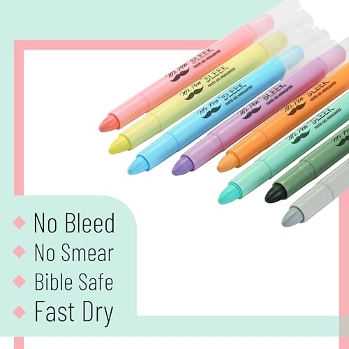 Image of Mr. Pen- No Bleed Gel Highlighters, Assorted Colors, 8 Pack | Bible Highlighters and Pens No Bleed, Bible Markers for Study, Journaling, School Supplies and Accessories