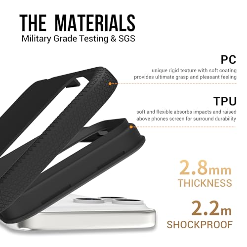 Image of NOXO Ultra-Hybrid Triangle Back Case Cover for iPhone 17 Pro Max, | Shockproof Design | Camera Protection | Soft TPU & Rugged PC | Bumper Case Cover for iPhone 17 Pro Max, (Coal Black)