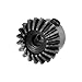 HARFINGTON 2pcs Bevel Gear 1M 20 Teeth 5mm Shaft Hole 1:1 Tapered Bevel Pinion Gear 45# Steel 1 Module 90 Degree Steering Gear with M5 Fixing Hole, for Hardware Mechanical Rotation