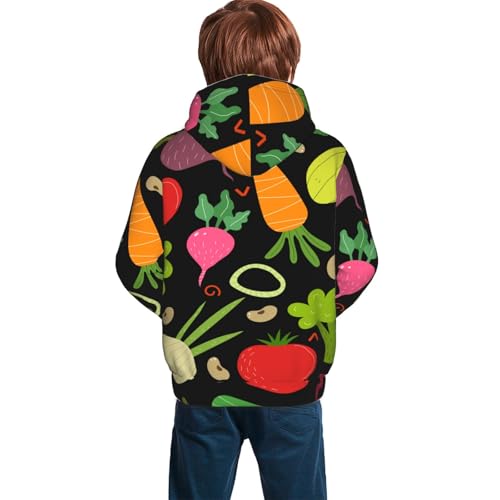Cartoon Vegetables Kid Hoodies Boys Sweatshirts Girls Pullover with Pocket4