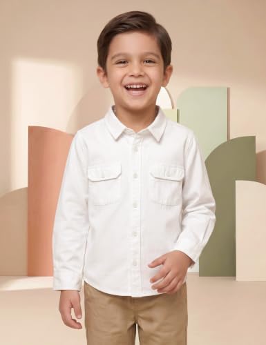 Image of Amazon Brand - Symbol Boys Cotton Double Pocket Full Sleeve Shirt