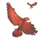 Figura de águila: hecha de material plástico seguro y resistente, el modelo de águila falsa es duradero y seguro de usar, figura de águila de plástico