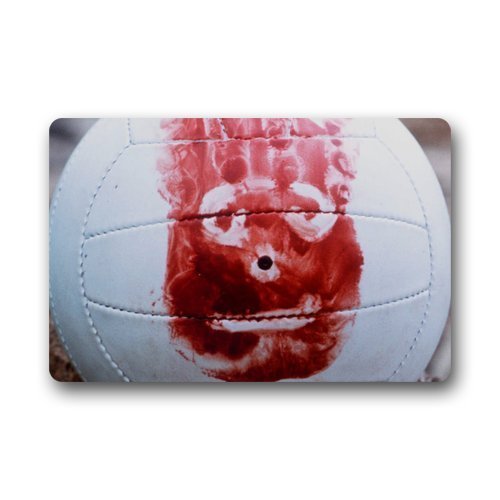 NfuquyamDoormat SENL Doormats Movies Blood Volleyball Wilson Castaway Custom Doormat 23.6(L) x 15.7(W) Non Slip Indoor/Outdoor Door Mat