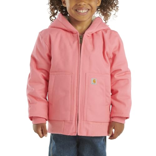 Carhartt Kids CP9566 キャンバス 断熱フード付きアクティブジャック - ガールズ, ピンクレモネード, 24 Months（Amazon）