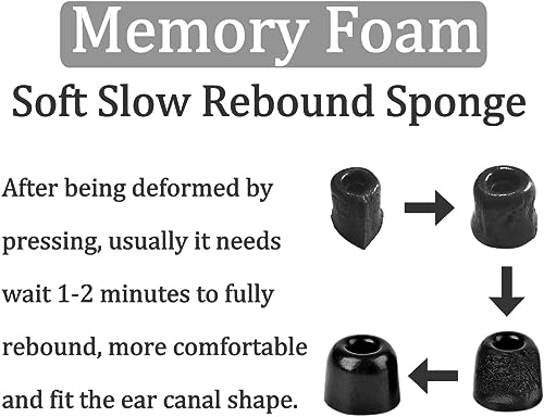 A-Pcas 低反発イヤーピース ウレタン製イヤーピース 記憶フォームイヤーチップ SONY用 WF‐1000xm5用 WF‐1000xm4用 Fit in the Case ノイズアイソレーションイヤーピース フィット感 装着感向上 XM5用 【S/M/L 6ペア ブラック】51536