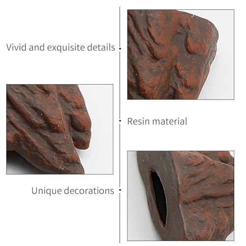 Image of Saihisday 3PCS Aquarium Mountain View Decor, Miniature Mountain Models, Ceramic Rockery Ornaments for Aquarium Fish Tank Landscape Kit