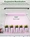 Sunco 2ft Grow Light LED, 20W, Full Spectrum, for Seed Starting, Seedling, Indoor Plants, Plug in Suspended Fixture, Link Up to 8, Inline Switch, ETL 4 Pack.