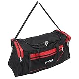 NOLITOY Bolsa de Viaje Roja de Tela Oxford, Bolso de Mano Portátil Gran Capacidad para Ropa y Artículos, Organizador Resistente para Equipaje y Maleta de Viaje