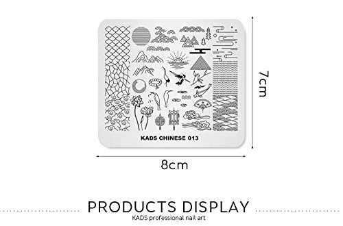 Kads Chinese Style Nature Nail Stamping Plate Template Image Design Plates For Nail Art Decoration And Diy Nail Art (Cn013) #TOP7
