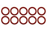 10x O-Ring 8x2mm Rot Silikon Dichtung Innen 8mm Außen 12mm