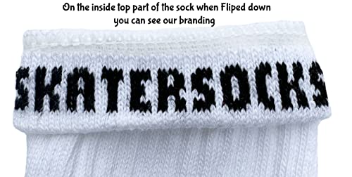 American Made Mid Calf White Tube Socks with Gold-Maroon stripes style 3 for Women, Men, and all Individuals2