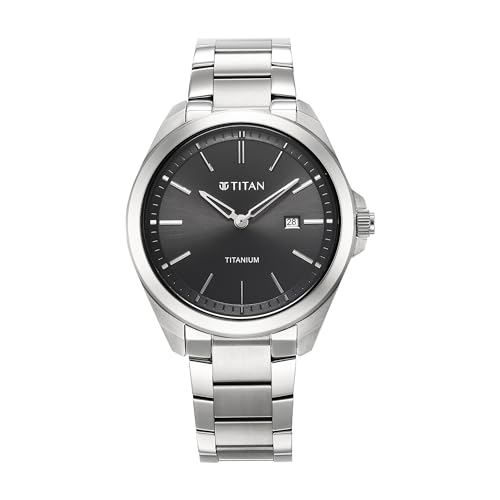 Titan Titanium Quartz Analog Black Dial Titanium Strap Watch for Men-90177TM03 (B0CRH9LVJH) Amazon Price History, Amazon Price Tracker