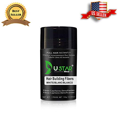 USTAR Economy Keratin Hair building Fibers White 12 grams 30 Days Supply