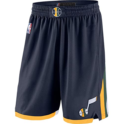 Utah Jazz NBA Boys Youth 8-20 Navy Icon Edition Swingman Shorts, Azul marino, 18-20
