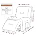 YOPOIY All-Inclusive Recliner Cover 4-Pieces Jacquard Pattern Recliner Slipcover 1 Seater Couch Protector Soft Furniture Protector Covers with Elastic Chair Covers -Khaki-2