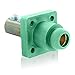 Leviton 18R24-UG 18 Series Single Pole Cam Type Female Panel Receptacle, Ball Nose, Double Set Screw Termination, 90 Degrees, Cable Range #2-4/0, 400 Amp Max, Green