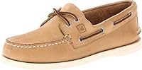Sperry Men's Authentic Original 2-Eye Leather Boat Shoe, Cream, 12