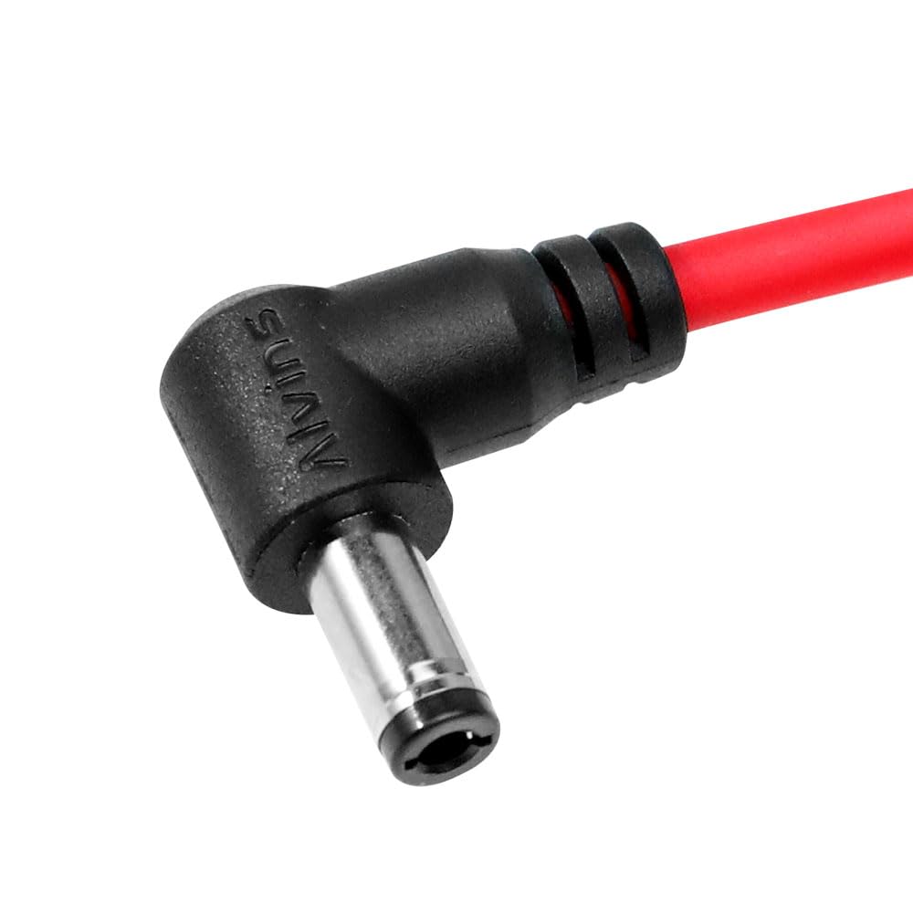 Alvin's Cables Cavo CC a CC con bloccaggio per Atomos Ninja V Shogun, cavo ultra morbido con bloccaggio CC ad angolo retto 5.5 2.1 per dispositivi video Monitor PIX-E7 PIX-E5 45 cm | 17,7 pollici