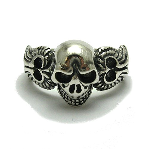 Bague tête de mort ailes d'ange en argent pour affirmer votre style au quotidien