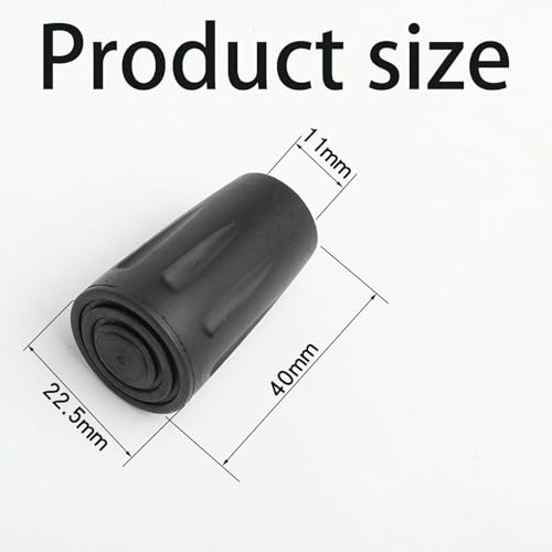 LMOGWL 6 PCS Walking Stick Caps Walking Stick Rubber Tips Trekking Pole Tip Protector Alpenstock Head Cover 11mm Replacement Feet Rubber Ends Caps for Walking Poles Hiking Sticks(black) - Image 2